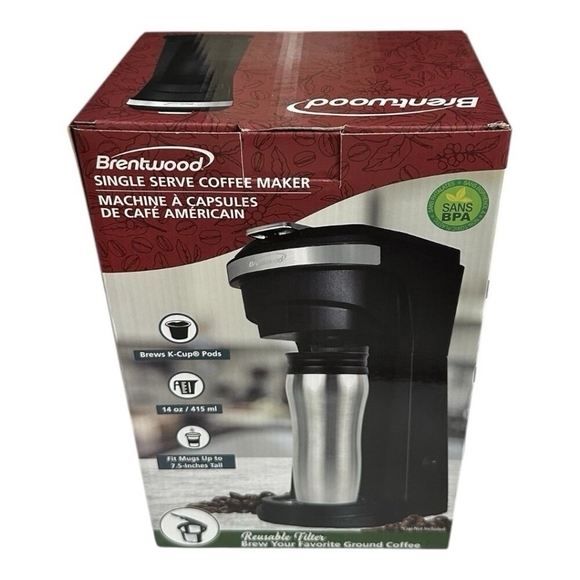 Brentwood Single-Serve Black Coffee Maker - Picture 2 of 4